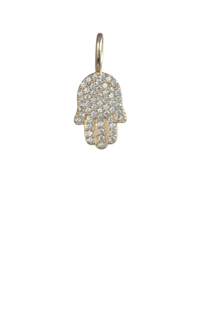 Gold Crystal Charm - Hamsa