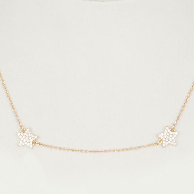 Star By The Yard Necklace - Gold