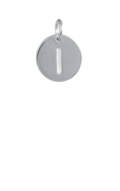 Silver Disc Letter I Initial, Tween Gift Ideas