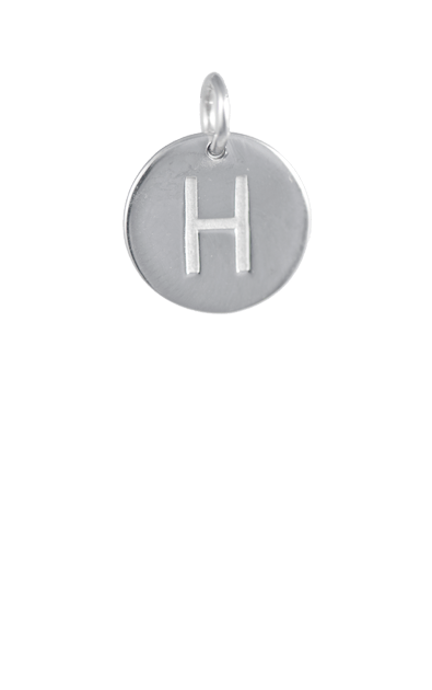 Silver Disc Letter H Initial, Tween Gift Ideas