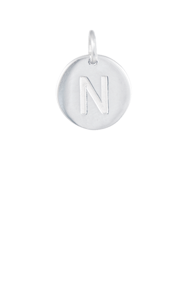 Tween Gift Ideas, Silver Disc Letter N Initial